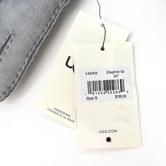 Ugg Women’s Suede Shearling Suede Gloves Size Small Perforated Gray Tech New NWT - Picture 5 of 7
